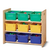 Jonti-Craft Cubbie-Tray Storage Rack with Coloured Cubbie-Trays