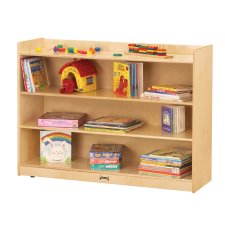 Jonti-Craft Adjustable Mobile Straight-Shelf with Lip