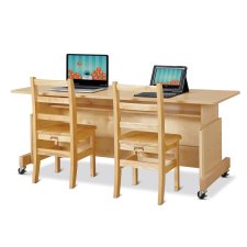 Jonti-Craft Apollo Double Computer Desk, Maple Top