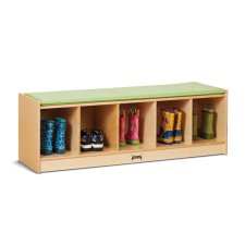 Jonti-Craft 5 Section Bench Locker, Key Lime