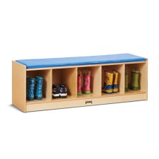 Jonti-Craft 5 Section Bench Locker, Blue