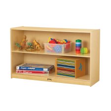 Jonti-Craft Low Mobile Straight-Shelf with Magnetic Write-n-Wipe Back