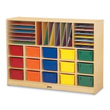 Jonti-CraftSectional Cubbie-Tray Mobile Unit  with Coloured Trays 