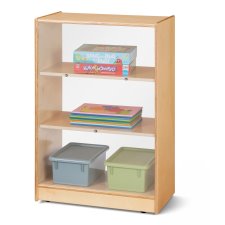 Jonti-Craft Space-Saver Mobile Straight-Shelf with See Thru Back