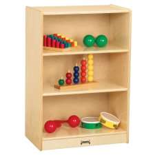 Jonti-Craft Space-Saver Mobile Straight-Shelf with Plywood Back