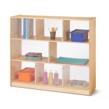 Jonti-Craft Mega Mobile Single Storage Unit with See Thru Back