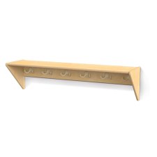 Jonti-Craft Wall Mount Coat Shelf, 6 Hooks