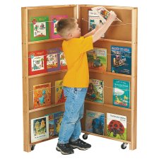 Jonti-Craft Mobile Library Bookcase, 2 Sections