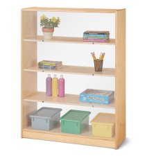 Jonti-Craft Tall Fixed Straight-Shelf Bookcase with See Thru Back