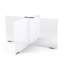 Jonti-Craft See-Thru Table Divider Shields, 4 Station, 47-1/2" x 47-1/2" x 24"