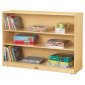 Jonti-Craft Super-Sized Adjustable Mobile Straight-Shelf with Plywood Back