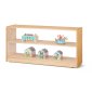 Jonti-Craft Toddler Adjustable Mobile Straight-Shelf with See Thru Back