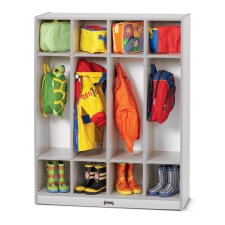 Rainbow Accents 4 Section Coat Locker, Gray