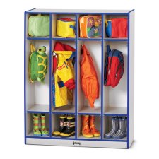 Rainbow Accents 4 Section Coat Locker, Blue