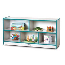 Rainbow Accents Toddler Single Mobile Storage Unit, Teal