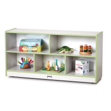 Rainbow Accents Toddler Single Mobile Storage Unit, Key Lime