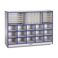 Rainbow Accents Sectional Cubbie-Tray Mobile Unit, Blue