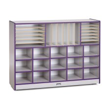 Rainbow Accents Sectional Cubbie-Tray Mobile Unit, Purple