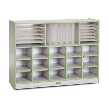 Rainbow Accents Sectional Cubbie-Tray Mobile Unit, Key Lime