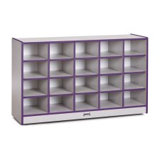 Rainbow Accents 20 Cubbie-Tray Mobile Storage, Purple