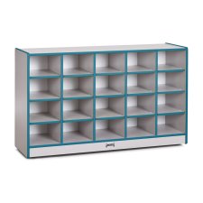 Rainbow Accents 20 Cubbie-Tray Mobile Storage, Teal