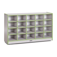 Rainbow Accents 20 Cubbie-Tray Mobile Storage, Key Lime