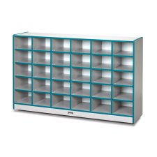 Rainbow Accents 30 Cubbie-Tray Mobile Storage, Teal