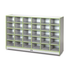 Rainbow Accents 30 Cubbie-Tray Mobile Storage, Key Lime