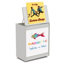 Rainbow Accents Big Book Easel with Magnetic Write-n-Wipe, Gray