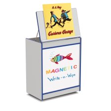 Rainbow Accents Big Book Easel with Magnetic Write-n-Wipe, Blue