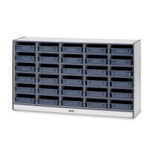 Rainbow Accents 30 Paper-Tray Mobile Storage with Paper-Trays, Navy