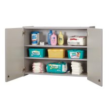 Rainbow Accents Lockable Wall Cabinet, Gray