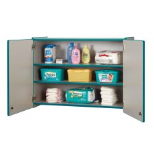 Rainbow Accents Lockable Wall Cabinet, Teal