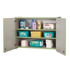 Rainbow Accents Lockable Wall Cabinet, Lime Green