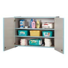 Rainbow Accents Lockable Wall Cabinet, Coastal Blue