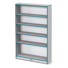 Rainbow Accents Tall Bookcase, Teal