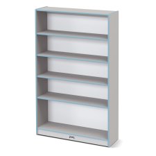 Rainbow Accents Tall Bookcase, Coastal Blue