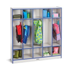 Rainbow Accents 5 Section Coat Locker, Blue