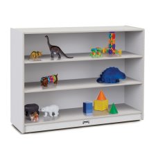 Rainbow Accents Super-Sized Adjustable Mobile Straight-Shelf, Gray