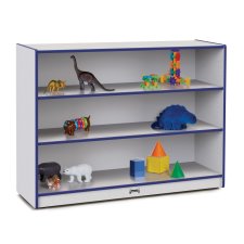 Rainbow Accents Super-Sized Adjustable Mobile Straight-Shelf, Blue