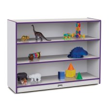 Rainbow Accents Super-Sized Adjustable Mobile Straight-Shelf, Purple