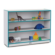 Rainbow Accents Super-Sized Adjustable Mobile Straight-Shelf, Teal