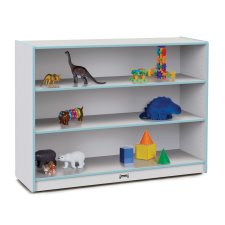 Rainbow Accents Super-Sized Adjustable Mobile Straight-Shelf, Coastal Blue