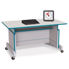 Rainbow Accents Apollo Single Computer Desk, Teal