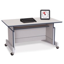 Rainbow Accents Apollo Single Computer Desk, Navy