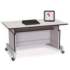 Rainbow Accents Apollo Single Computer Desk, Black