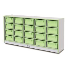 Rainbow Accents 20 Tub Mobile Storage with Tubs, Key Lime