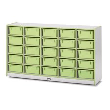 Rainbow Accents 25 Tub Mobile Storage with Tubs, Key Lime