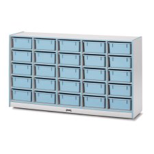 Rainbow Accents 25 Tub Mobile Storage with Tubs, Coastal Blue