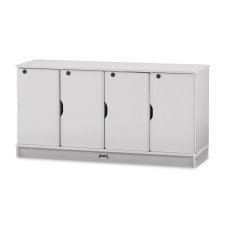 Rainbow Accents Stacking Lockable Lockers, Single Stack, Gray